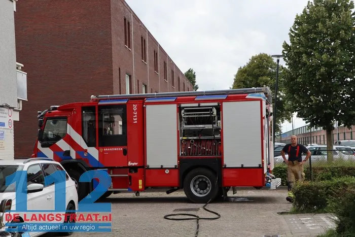 Bewoners moeten Waalwijks complex verlaten door brand 4 Bewoners moeten Waalwijks complex verlaten door brand 112 De Langstraat