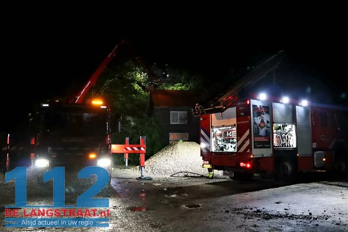 Vlammen en vonken slaan uit schoorsteen 1 Vlammen en vonken slaan uit schoorsteen 112 De Langstraat
