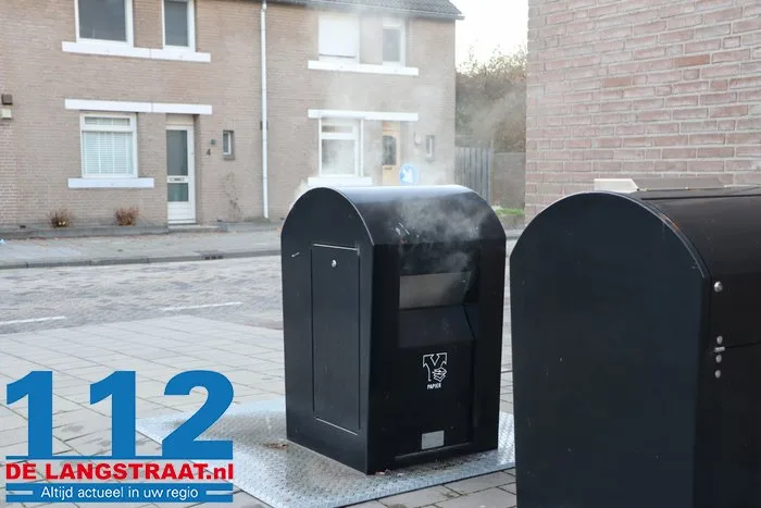 Ondergrondse papiercontainer in brand Kaatsheuvel 1 Ondergrondse papiercontainer in brand Kaatsheuvel 112 De Langstraat