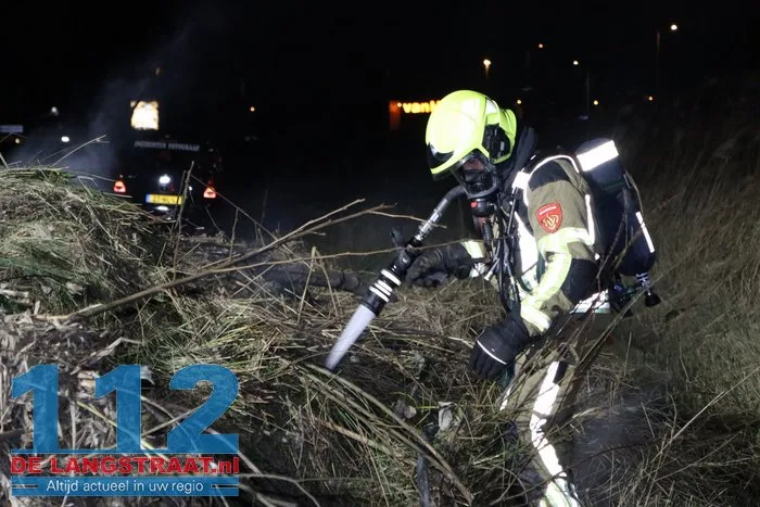 Rook van buitenbrand trekt over de Midden-Brabantweg Waalwijk 3 Rook van buitenbrand trekt over de Midden-Brabantweg Waalwijk 112 De Langstraat