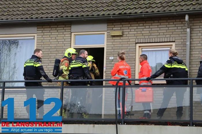 Doorgedraaide man sticht brand in zijn eigen appartement 2 Doorgedraaide man sticht brand in zijn eigen appartement 112 De Langstraat