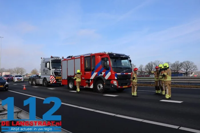 A59 dicht tussen Waalwijk en Heusden door ongeluk, bestuurder gewond 112 De Langstraat