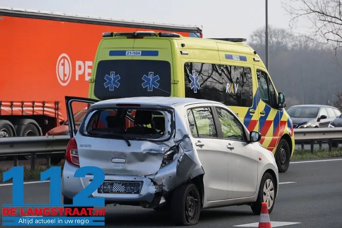 A59 dicht tussen Waalwijk en Heusden door ongeluk, bestuurder gewond 112 De Langstraat