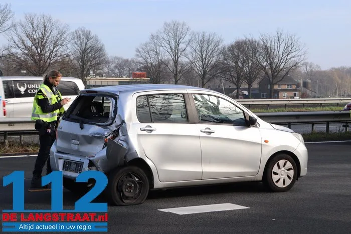 A59 dicht tussen Waalwijk en Heusden door ongeluk, bestuurder gewond 112 De Langstraat