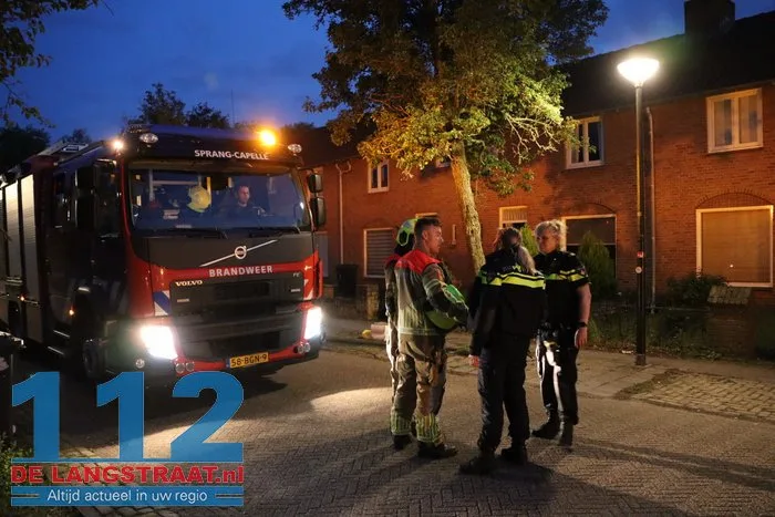 Gaslek in leegstaande woning in Sprang-Capelle, brandweer ter plaatse 1 Gaslek in leegstaande woning in Sprang-Capelle, brandweer ter plaatse 112 De Langstraat