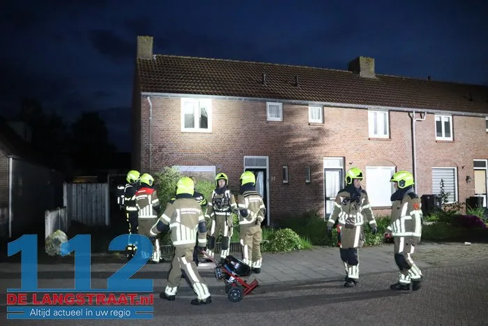 Gaslek in leegstaande woning in Sprang-Capelle, brandweer ter plaatse 3 Gaslek in leegstaande woning in Sprang-Capelle, brandweer ter plaatse 112 De Langstraat
