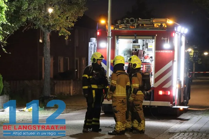 Gaslek in leegstaande woning in Sprang-Capelle, brandweer ter plaatse 9 Gaslek in leegstaande woning in Sprang-Capelle, brandweer ter plaatse 112 De Langstraat
