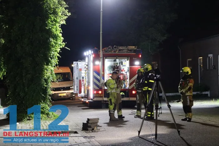 Gaslek in leegstaande woning in Sprang-Capelle, brandweer ter plaatse 18 Gaslek in leegstaande woning in Sprang-Capelle, brandweer ter plaatse 112 De Langstraat