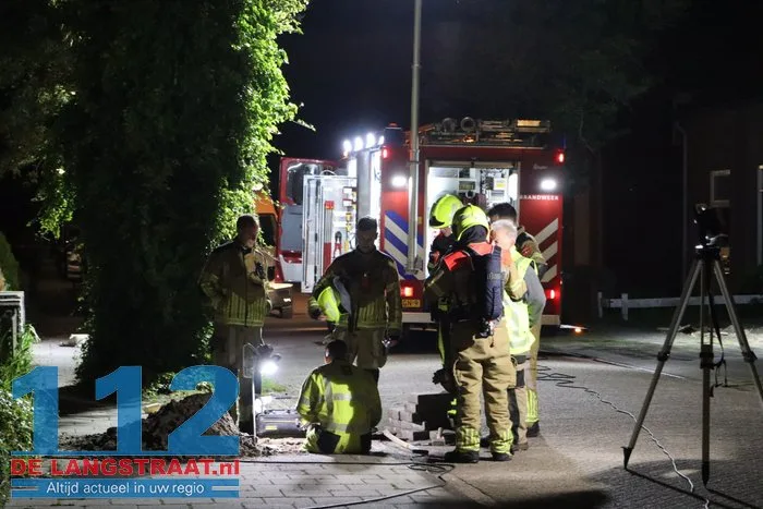 Gaslek in leegstaande woning in Sprang-Capelle, brandweer ter plaatse 24 Gaslek in leegstaande woning in Sprang-Capelle, brandweer ter plaatse 112 De Langstraat