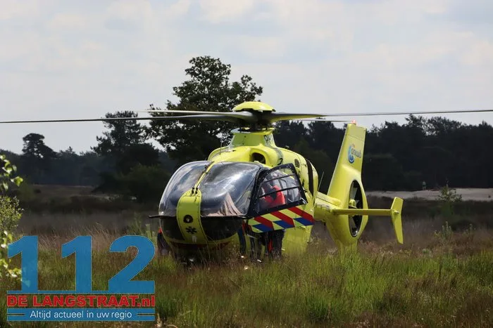 Man valt van fiets in Loonse en Drunense Duinen en raakt gewond: traumahelikopter landt in de duinen 112 De Langstraat