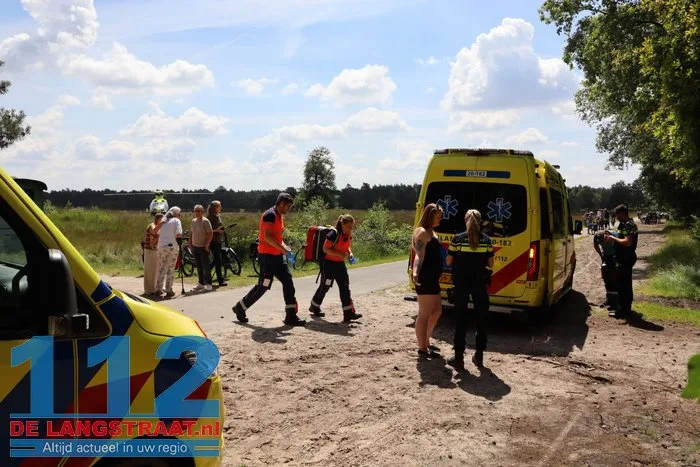 Man valt van fiets in Loonse en Drunense Duinen en raakt gewond: traumahelikopter landt in de duinen 112 De Langstraat