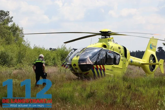 Man valt van fiets in Loonse en Drunense Duinen en raakt gewond: traumahelikopter landt in de duinen 112 De Langstraat