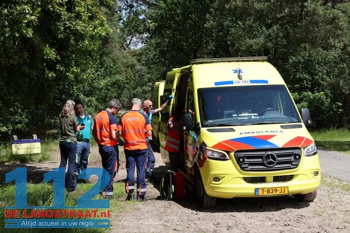 Man valt van fiets in Loonse en Drunense Duinen en raakt gewond: traumahelikopter landt in de duinen 112 De Langstraat