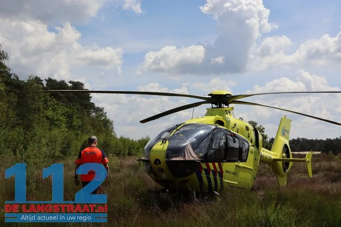 Man valt van fiets in Loonse en Drunense Duinen en raakt gewond: traumahelikopter landt in de duinen 112 De Langstraat