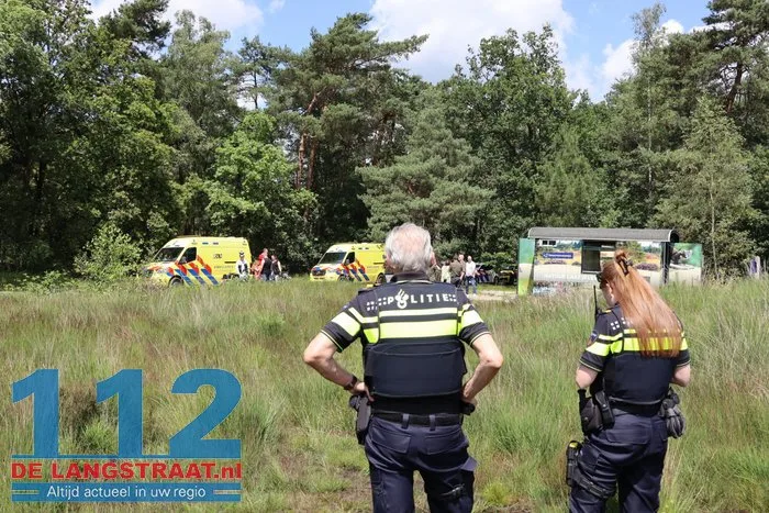 Man valt van fiets in Loonse en Drunense Duinen en raakt gewond: traumahelikopter landt in de duinen 112 De Langstraat