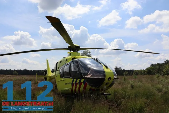 Man valt van fiets in Loonse en Drunense Duinen en raakt gewond: traumahelikopter landt in de duinen 112 De Langstraat