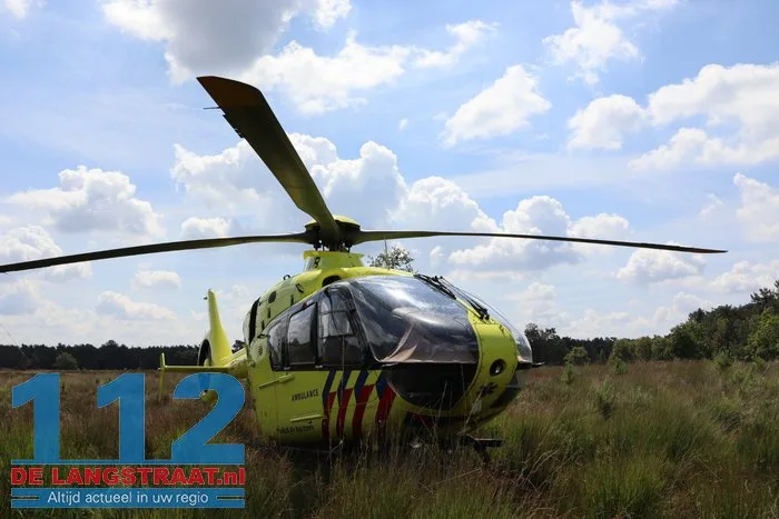 Man valt van fiets in Loonse en Drunense Duinen en raakt gewond: traumahelikopter landt in de duinen 112 De Langstraat