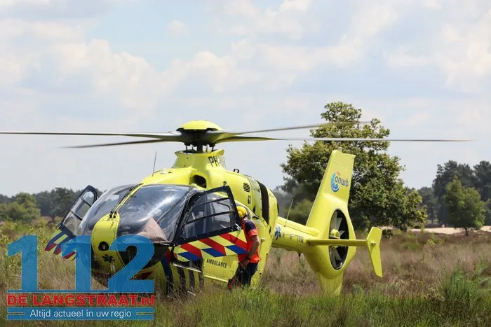 Man valt van fiets in Loonse en Drunense Duinen en raakt gewond: traumahelikopter landt in de duinen 112 De Langstraat