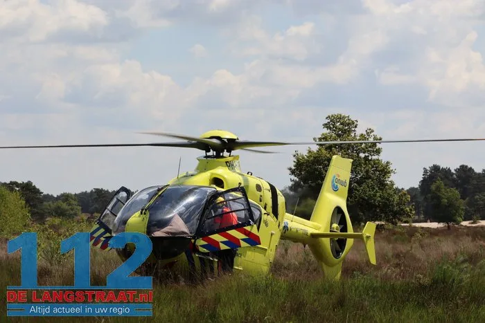 Man valt van fiets in Loonse en Drunense Duinen en raakt gewond: traumahelikopter landt in de duinen 112 De Langstraat