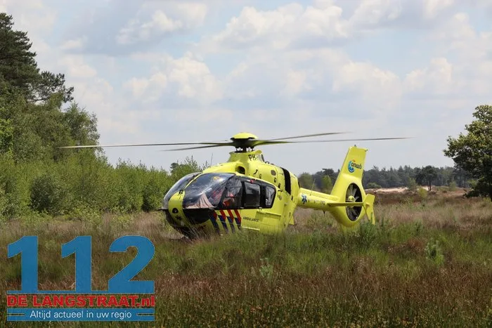Man valt van fiets in Loonse en Drunense Duinen en raakt gewond: traumahelikopter landt in de duinen 112 De Langstraat