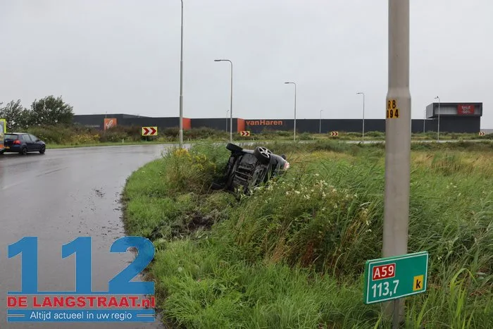 Bestuurder verliest de macht over het stuur op de A59 Waalwijk 2 Bestuurder verliest de macht over het stuur op de A59 Waalwijk 112 De Langstraat