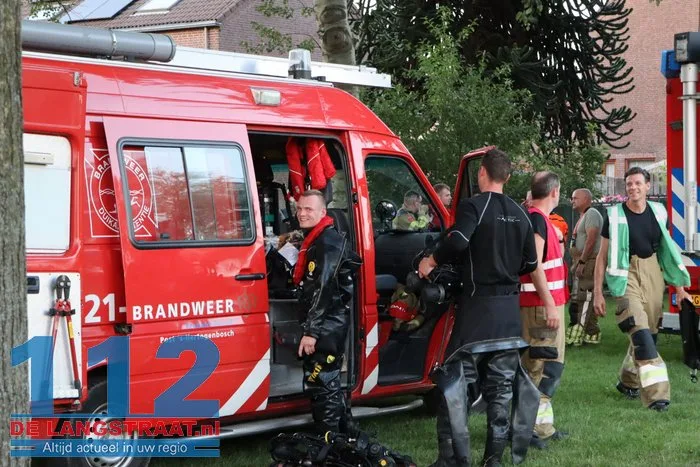 Hulpdiensten rukken massaal uit voor mogelijk persoon te water aan de Mozartlaan Waalwijk 23 Hulpdiensten rukken massaal uit voor mogelijk persoon te water aan de Mozartlaan Waalwijk 112 De Langstraat