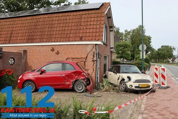 Dronken automobilist zonder rijbewijs knalt op huis in Kaatsheuvel, bewoners breken vakantie af. 12 Dronken automobilist zonder rijbewijs knalt op huis in Kaatsheuvel, bewoners breken vakantie af. 112 De Langstraat