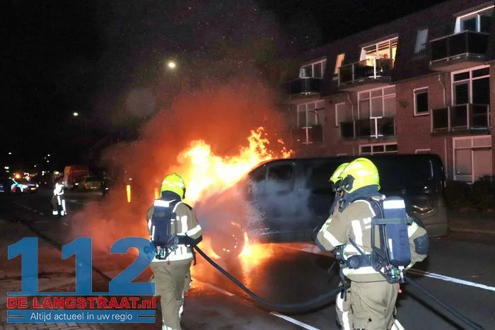 Vlammen slaan uit bestelbus in Kaatsheuvel, eigenaar probeert nog zelf te blussen 16 Vlammen slaan uit bestelbus in Kaatsheuvel, eigenaar probeert nog zelf te blussen 112 De Langstraat