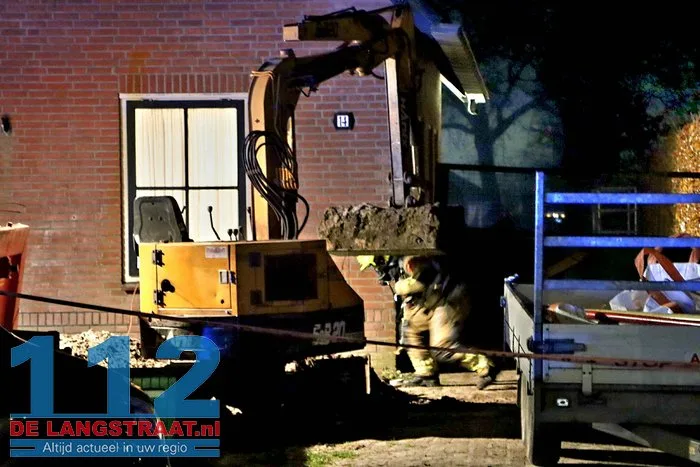 Gaslek na graafwerkzaamheden in voortuin Kaatsheuvel 6 Gaslek na graafwerkzaamheden in voortuin Kaatsheuvel 112 De Langstraat