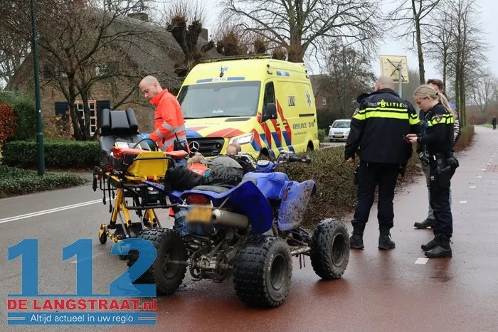 Voetgangster (41) aangereden door quad, slachtoffer zwaargewond 1 Voetgangster (41) aangereden door quad, slachtoffer zwaargewond 112 De Langstraat