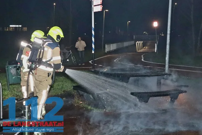 Picknicktafel in brand gestoken Halve Zolenpad Waalwijk 19 Picknicktafel in brand gestoken Halve Zolenpad Waalwijk 112 De Langstraat