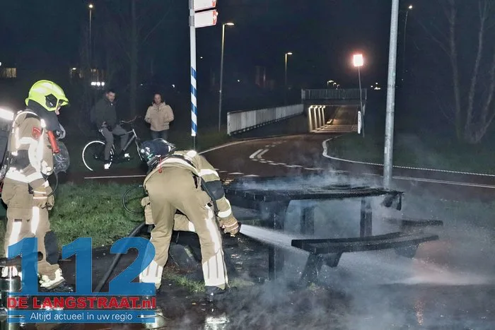 Picknicktafel in brand gestoken Halve Zolenpad Waalwijk 20 Picknicktafel in brand gestoken Halve Zolenpad Waalwijk 112 De Langstraat