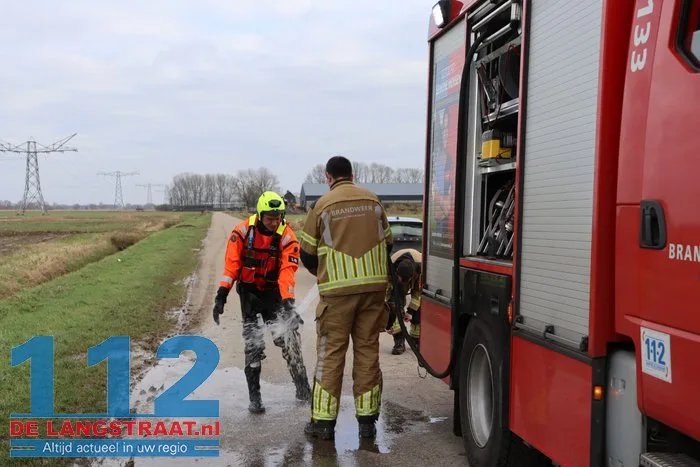 Gewonde zwanen zitten vast in de modder, brandweer schiet te hulp 30 Gewonde zwanen zitten vast in de modder, brandweer schiet te hulp 112 De Langstraat