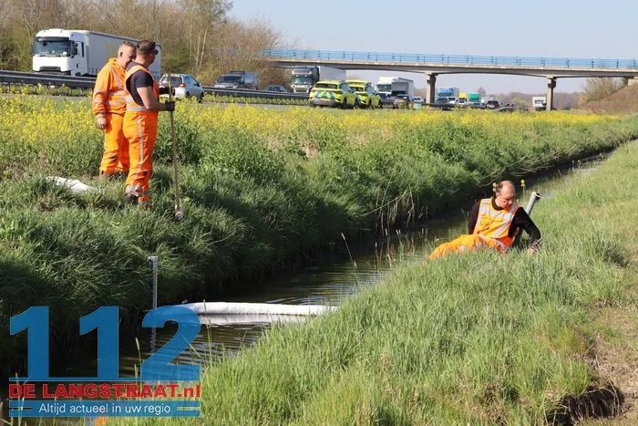 Auto vliegt in brand na botsing met vrachtwagen Waspik 10 Auto vliegt in brand na botsing met vrachtwagen Waspik 112 De Langstraat