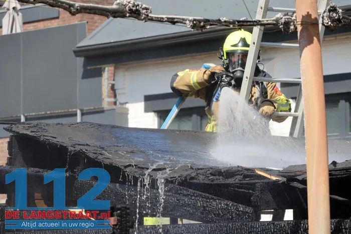 Felle brand legt tuinhuisje in de as 's-Gravenmoer 9 Felle brand legt tuinhuisje in de as 's-Gravenmoer 112 De Langstraat