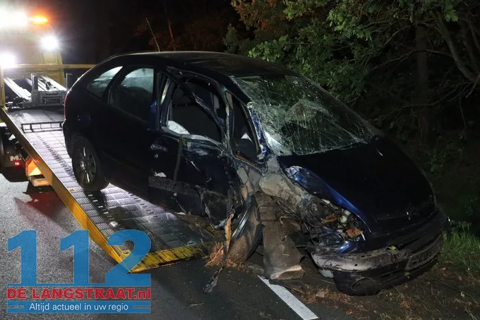 Dronken bestuurder ramt meerdere bomen Bergstraat De Moer 21 Dronken bestuurder ramt meerdere bomen Bergstraat De Moer 112 De Langstraat