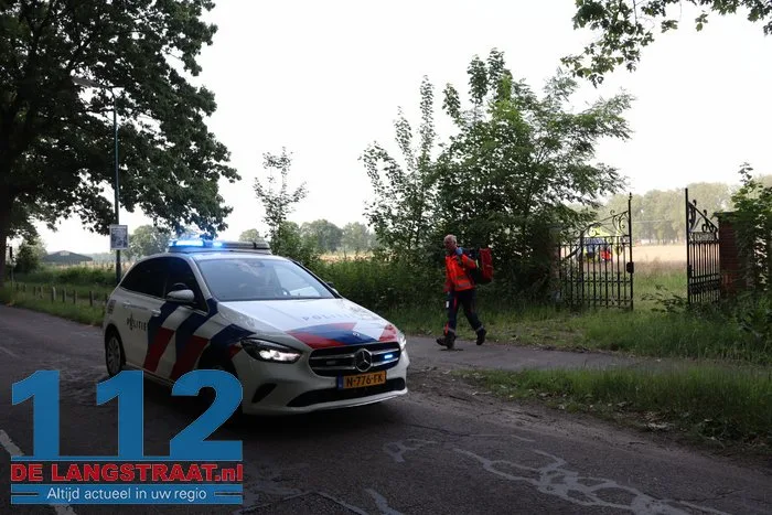 Traumahelikopter landt nabij De Roestelberg Kaatsheuvel 112 De Langstraat