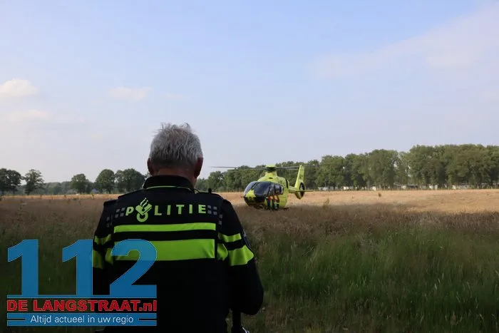 Traumahelikopter landt nabij De Roestelberg Kaatsheuvel 112 De Langstraat