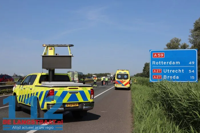 Ongeluk op A59 bij Waspik: linkerrijstrook dicht, verkeer omgeleid 17 Ongeluk op A59 bij Waspik: linkerrijstrook dicht, verkeer omgeleid 112 De Langstraat