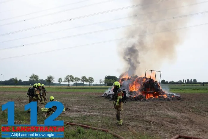 280 hooibalen in brand op rijdende aanhanger bij De Moer 11 280 hooibalen in brand op rijdende aanhanger bij De Moer 112 De Langstraat
