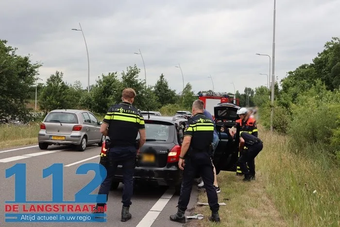 Auto’s botsen op drukke weg bij de Efteling, oprit korte tijd dicht 112 De Langstraat