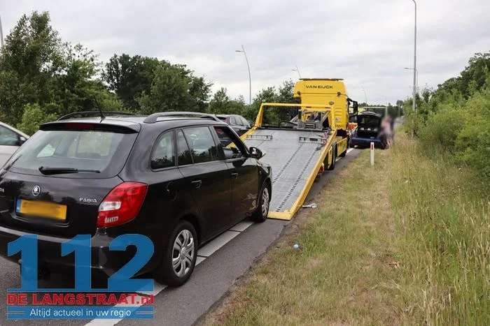 Auto’s botsen op drukke weg bij de Efteling, oprit korte tijd dicht 112 De Langstraat