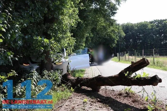 Auto tegen boom Roestelbergseweg Kaatsheuvel 5 Auto tegen boom Roestelbergseweg Kaatsheuvel 112 De Langstraat
