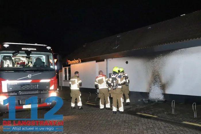 Containerbrand bij Domino’s Pizza Waalwijk zorgt voor schade aan pand 112 De Langstraat
