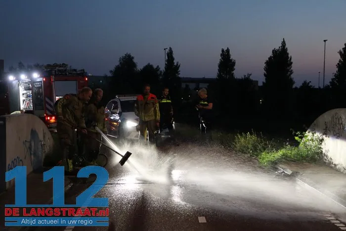 Kleine buitenbrand op fietsbrug bij Midden-Brabantweg in Waalwijk 7 Kleine buitenbrand op fietsbrug bij Midden-Brabantweg in Waalwijk 112 De Langstraat