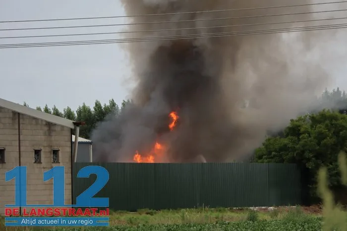 Grote brand bij autosloper Watertorenstraat Dongen 112 De Langstraat