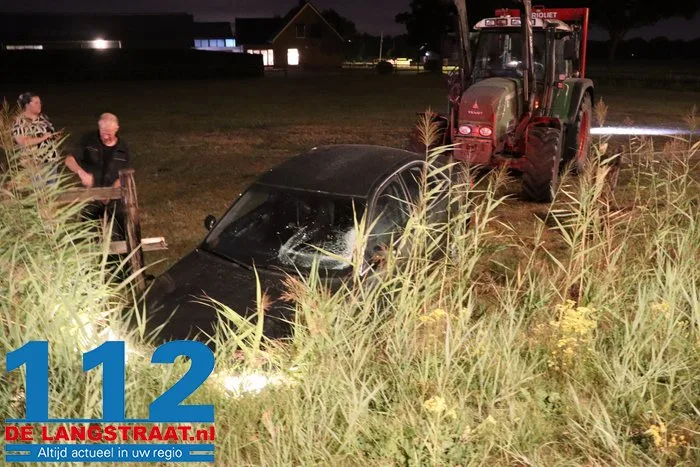 Automobilist belandt in weiland bij ongeluk in Drunen: onder invloed en aangehouden 7 Automobilist belandt in weiland bij ongeluk in Drunen: onder invloed en aangehouden 112 De Langstraat