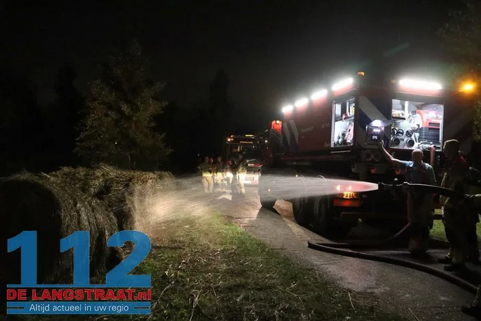 Opnieuw hooibalen in brand aan Meidoornweg in Waalwijk 112 De Langstraat