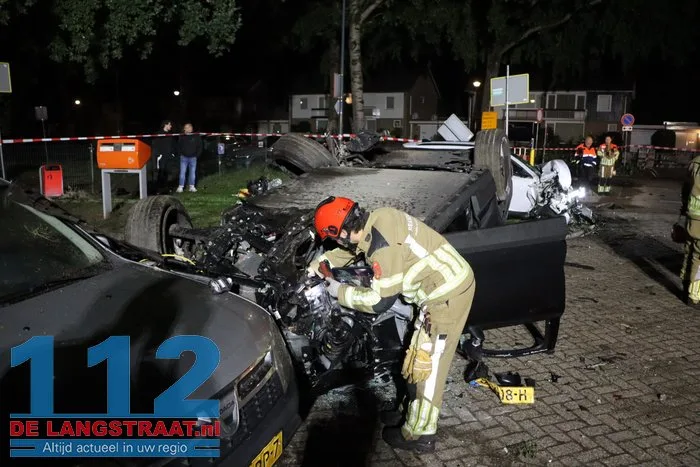 Achtervolging eindigt in zware crash in Waalwijk 112 De Langstraat