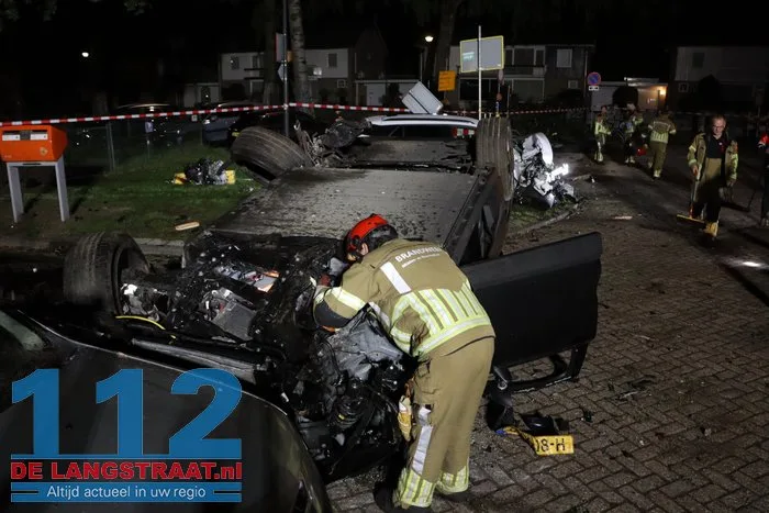Achtervolging eindigt in zware crash in Waalwijk 112 De Langstraat